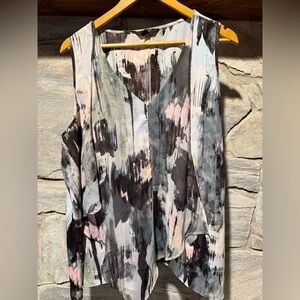 Abstract Print Sleeveless Top